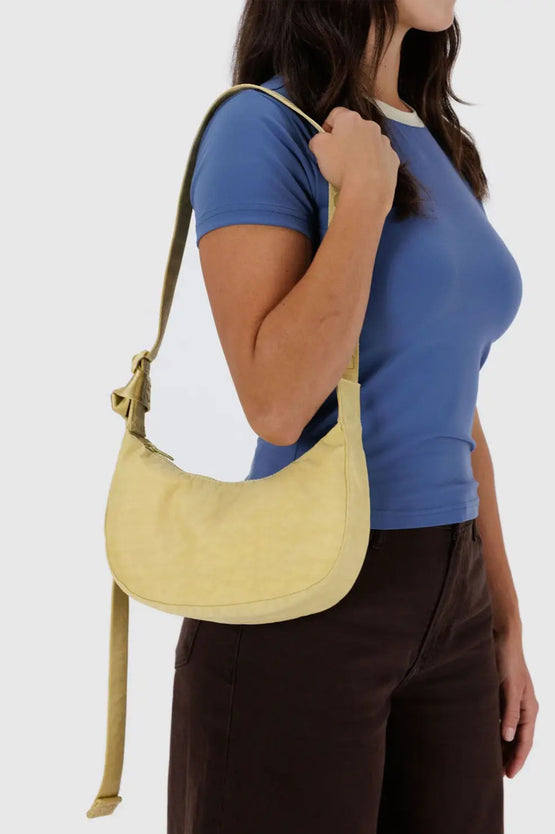Baggu Small Nylon Crescent Bag - Butter