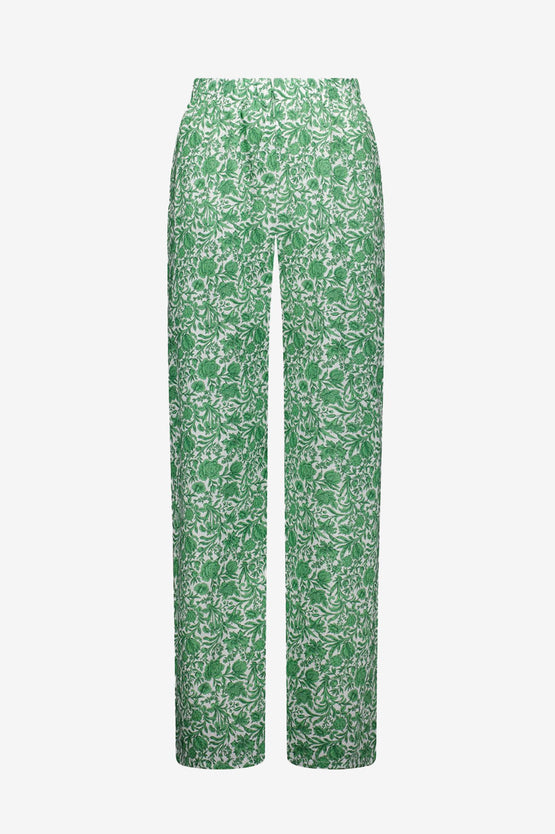 Caitlin Crisp Cabana Pant - Green Liberty Floral