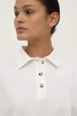 Assembly Callie Cropped Polo - White