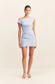 Shona Joy Campbell Off Shoulder Mini - Blue