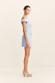 Shona Joy Campbell Off Shoulder Mini - Blue