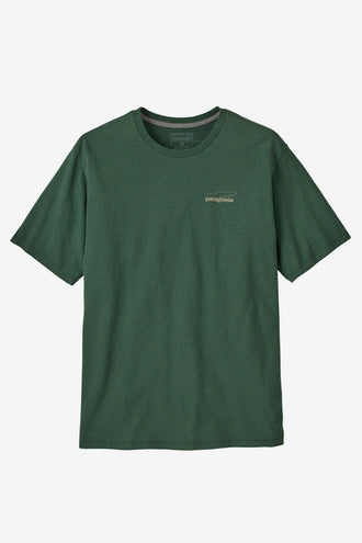 Patagonia Castling Logo Responsibili Tee - Canopy Green