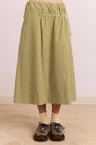 Damson Madder Caspia Volume Midi Skirt - Basil