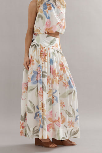 Caitlin Crisp Capri Skirt - Tea Party Floral