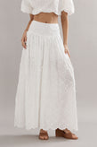 Caitlin Crisp Capri Skirt - White Broderie