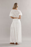 Caitlin Crisp Capri Skirt - White Broderie