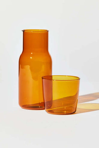 House Of Nunu Carafe & Cup Set - Amber