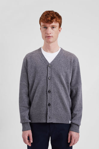 Norse Projects Merino Lambswool Standard  Cardigan - Grey