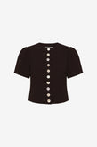Ruby Carolyn Short Sleeve Blazer - Espresso