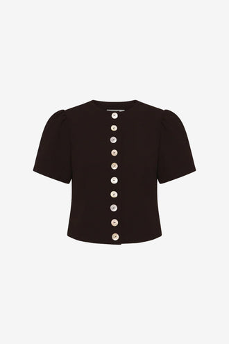 Ruby Carolyn Short Sleeve Blazer - Espresso
