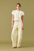 Ruby Carolyn Puff Sleeve Blazer - Butter
