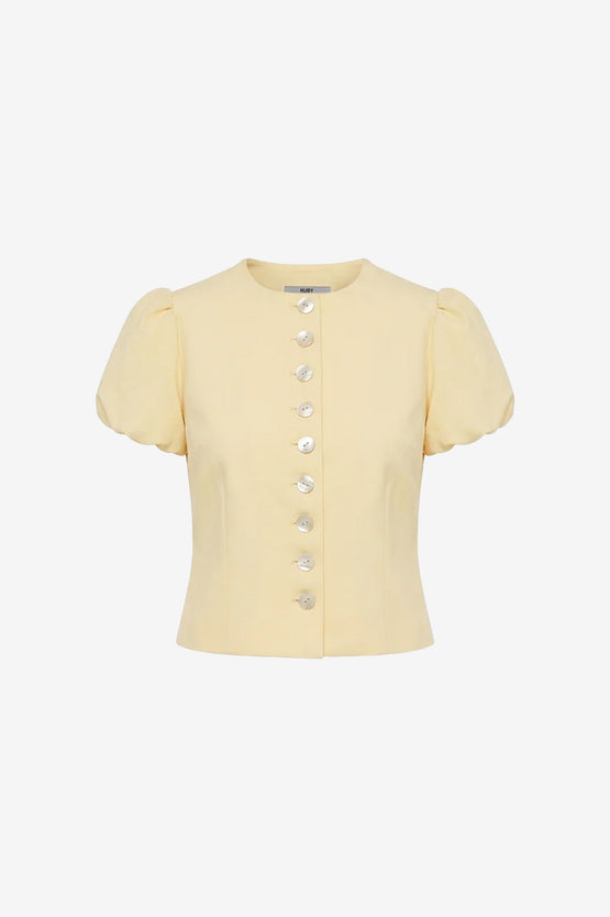 Ruby Carolyn Puff Sleeve Blazer - Butter