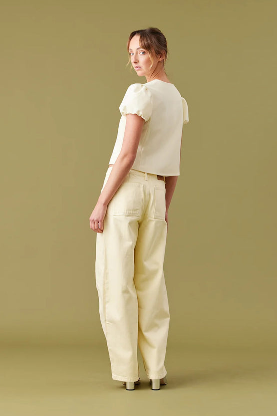 Ruby Carolyn Puff Sleeve Blazer - Butter