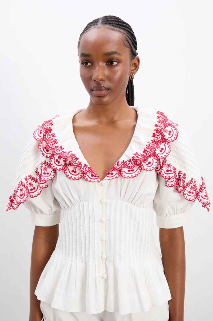 Damson Madder Caroline Blouse - Cherries