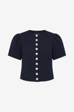 Ruby Carolyn SS Blazer - Navy Pinstripe