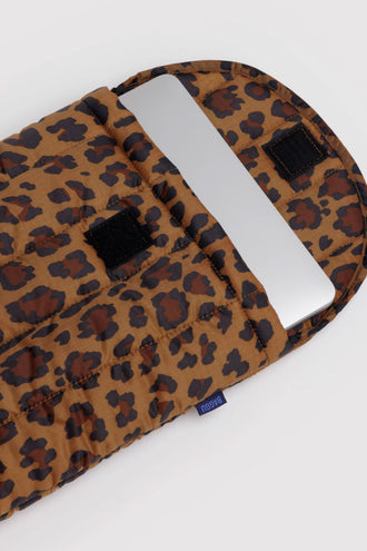 Baggu Puffy Laptop Sleeve 13/14 Inch - Leopard