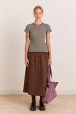 Damson Madder Caspia Midi Skirt - Choc