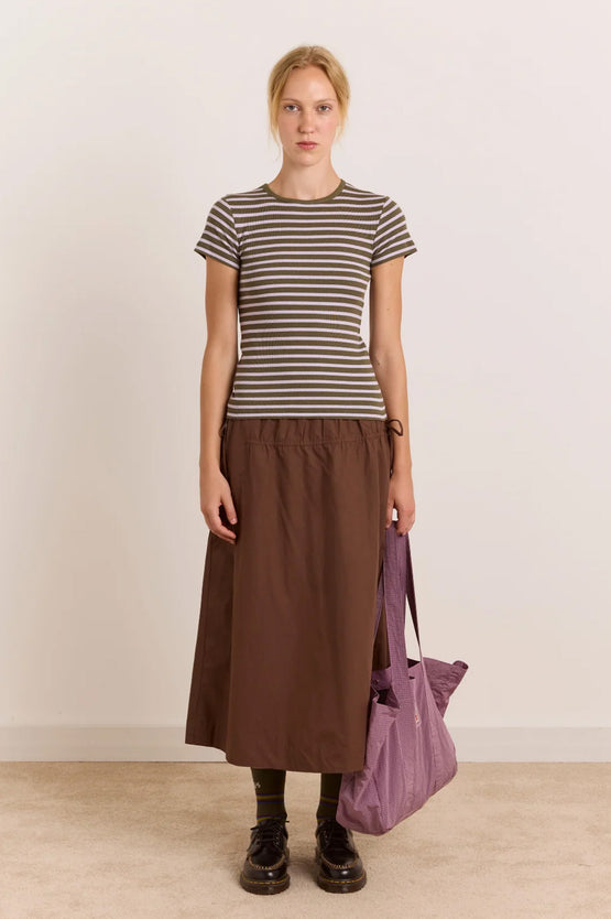 Damson Madder Caspia Midi Skirt - Choc