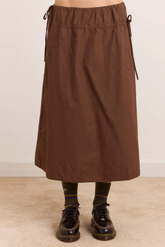 Damson Madder Caspia Midi Skirt - Choc