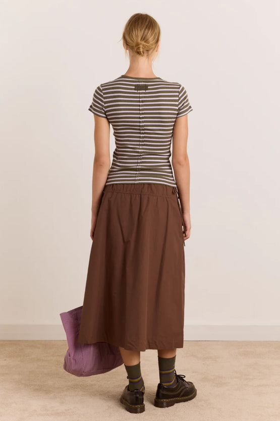 Damson Madder Caspia Midi Skirt - Choc
