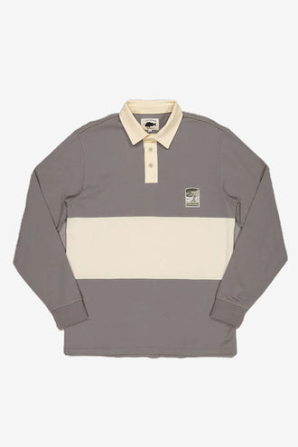 Just Another Fisherman Coastal Cast Polo - Grey/Cream