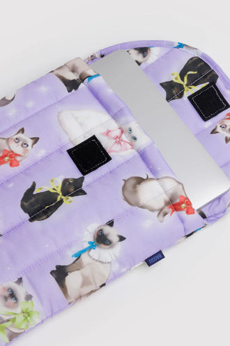 Baggu Puffy Laptop Sleeve 13/14 Inch - Fancy Cats