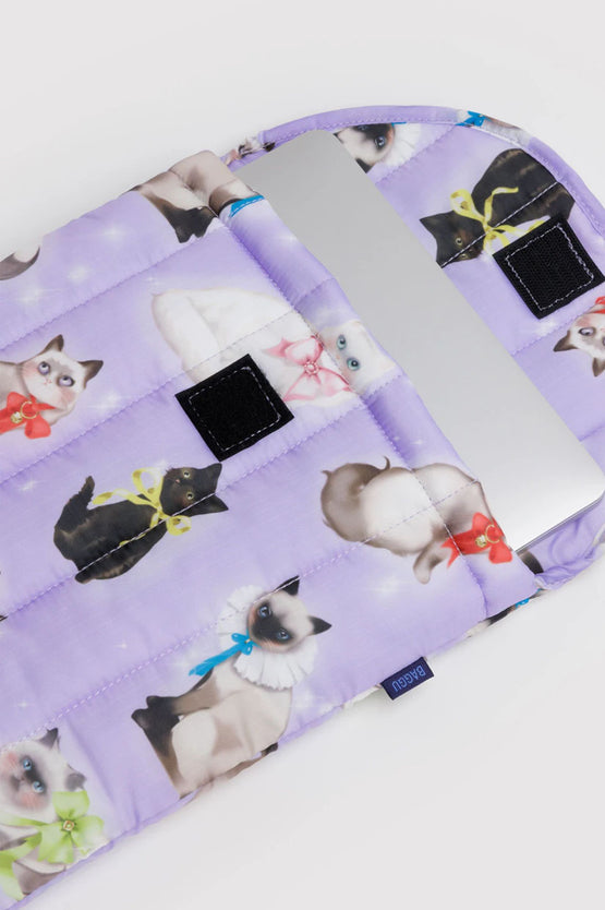 Baggu Puffy Laptop Sleeve 13/14 Inch - Fancy Cats
