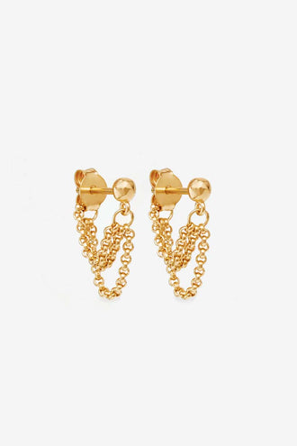 By Charlotte Karma Chain Earrings - Gold