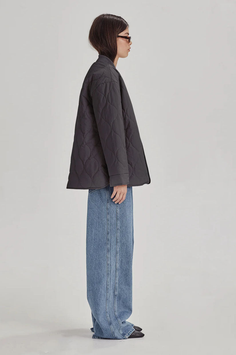 Commoners Quilted Jacket - Charcoal