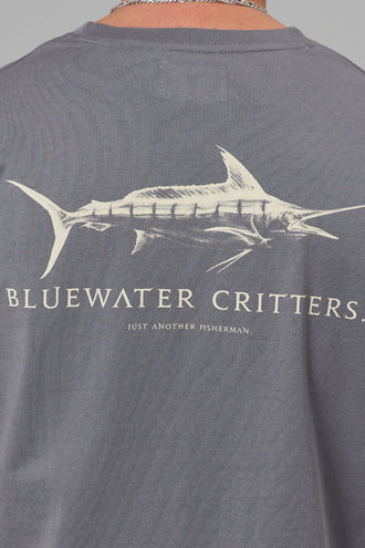 Just Another Fisherman Bluewater Critters Sea Tee - Charcoal