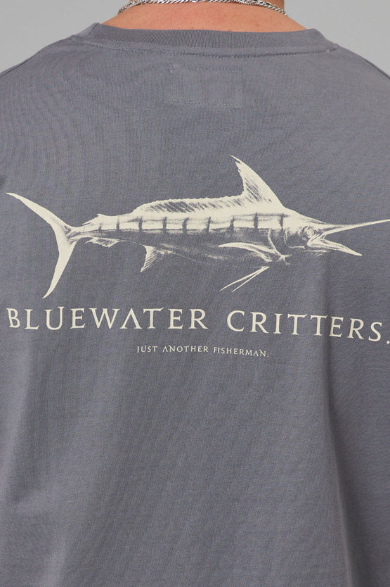 Just Another Fisherman Bluewater Critters Sea Tee - Charcoal