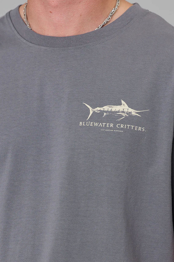 Just Another Fisherman Bluewater Critters Sea Tee - Charcoal