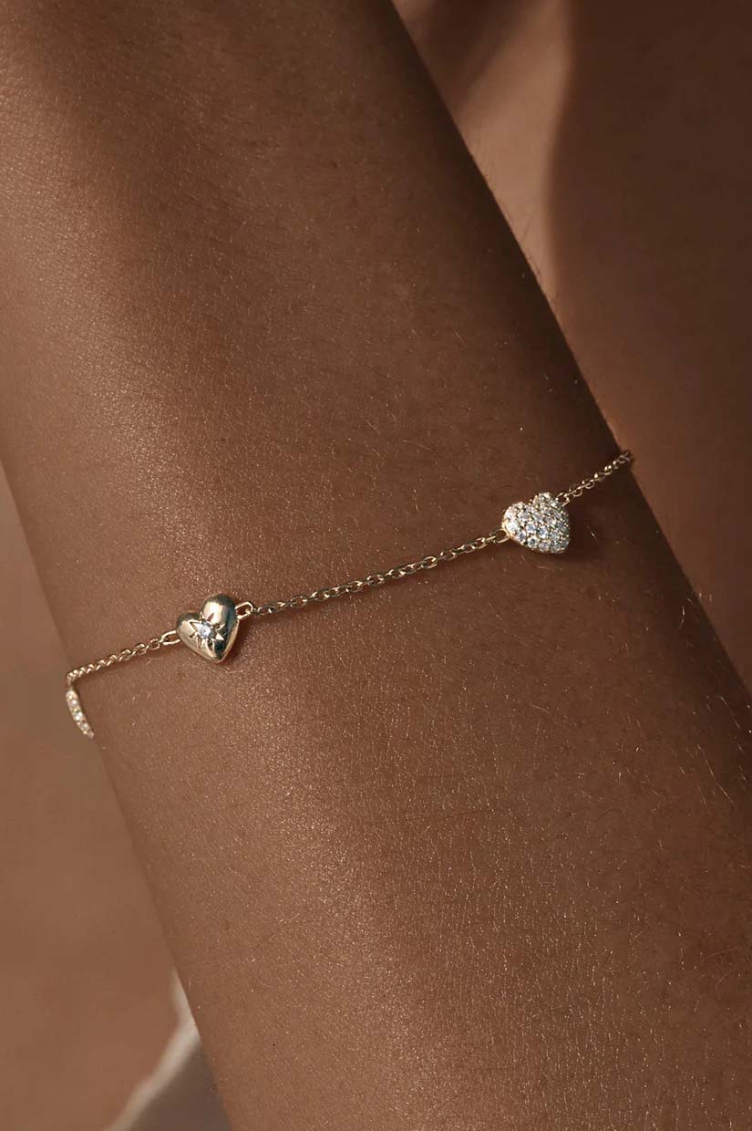 By Charlotte You Have My Heart Charm Bracelet - Gold