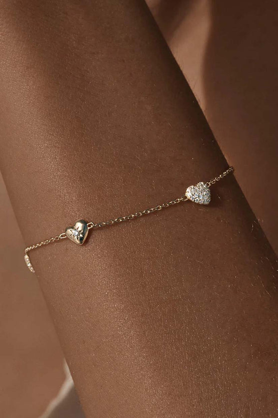 By Charlotte You Have My Heart Charm Bracelet - Gold