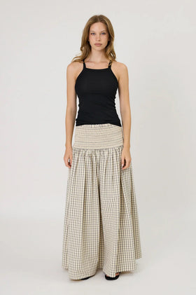 Remain Lainey Skirt - Ivory Check