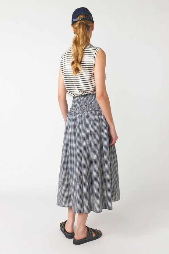 Sylvester Mini Check Skirt - Navy