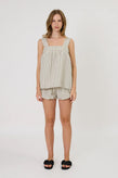 Remain Lainey Top - Ivory Check