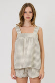 Remain Lainey Top - Ivory Check