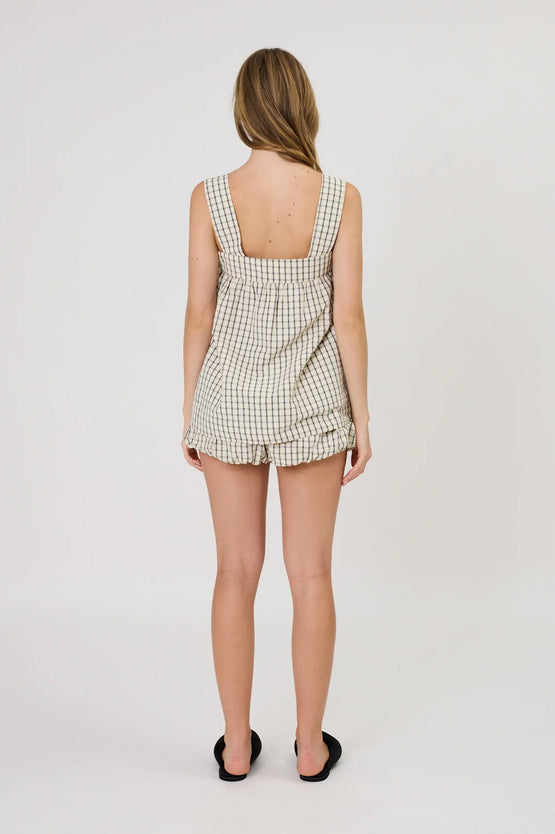 Remain Lainey Top - Ivory Check
