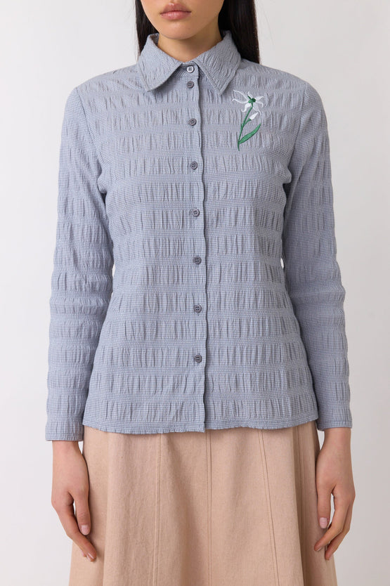 Sylvester Petite Check Shirt - Grey