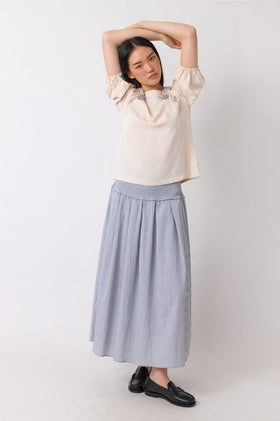 Sylvester Petite Check Skirt - Grey