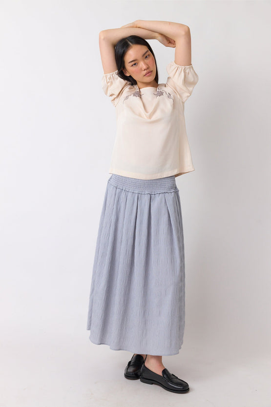 Sylvester Petite Check Skirt - Grey