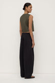 Assembly Cherri Button Front Top - Moss