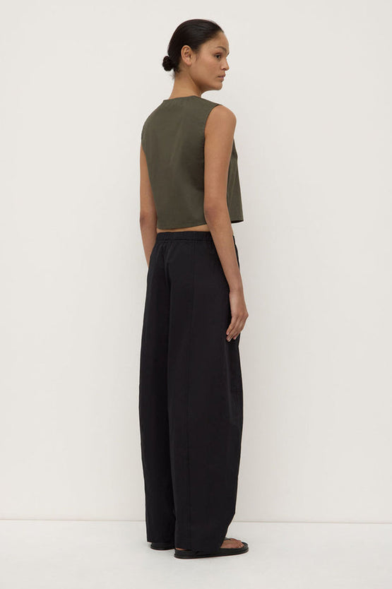 Assembly Cherri Button Front Top - Moss