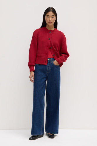 Assembly Ava Knit Cardigan - Dark Cherry
