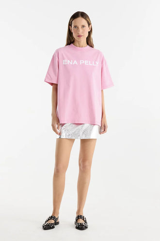 Ena Pelly Chloe Oversized Tee - Pink