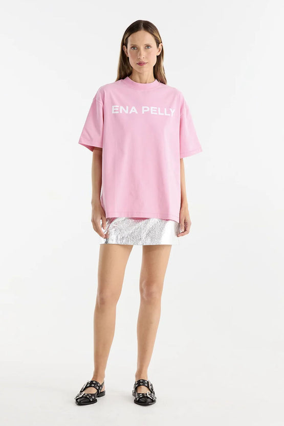 Ena Pelly Chloe Oversized Tee - Pink