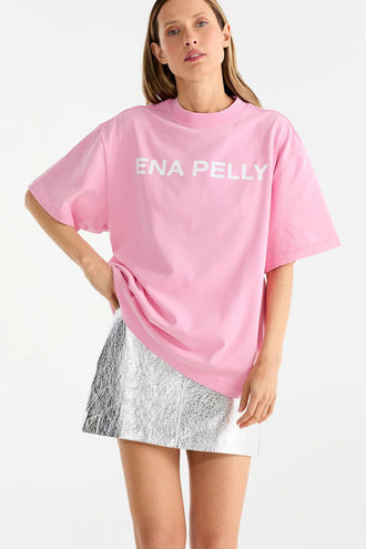 Ena Pelly Chloe Oversized Tee - Pink