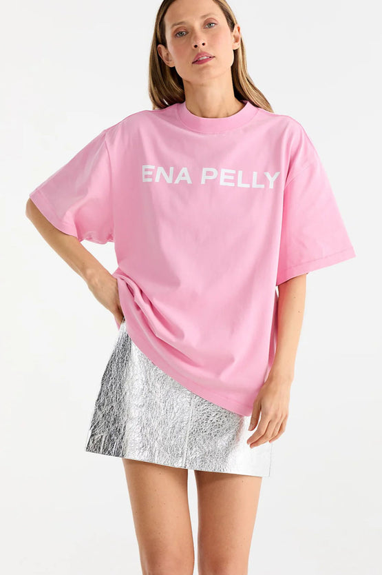 Ena Pelly Chloe Oversized Tee - Pink