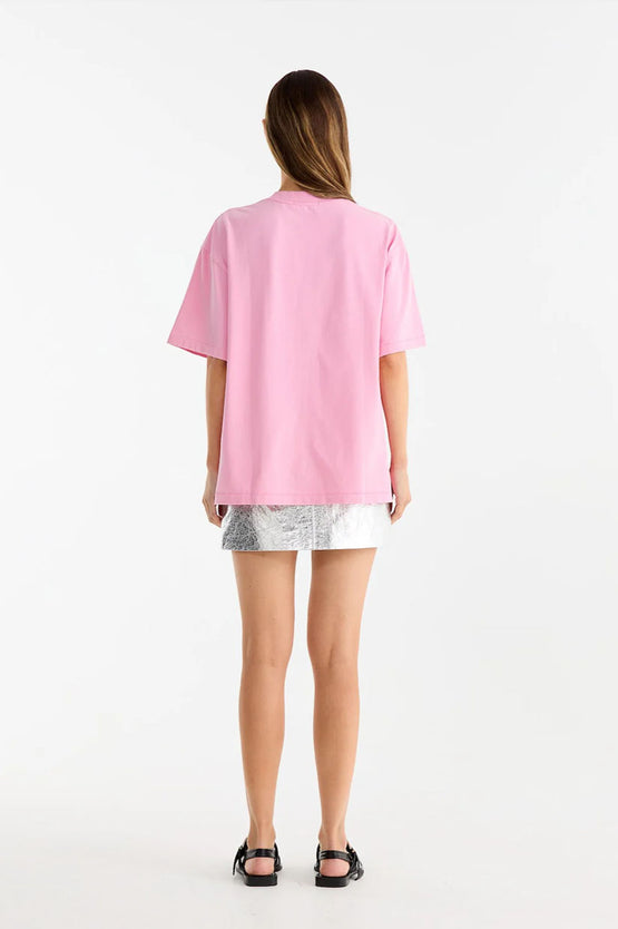 Ena Pelly Chloe Oversized Tee - Pink